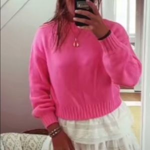 hot pink sweater
